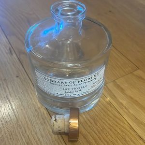 Empty Margo Elena Library of Flowers bubble bath jar